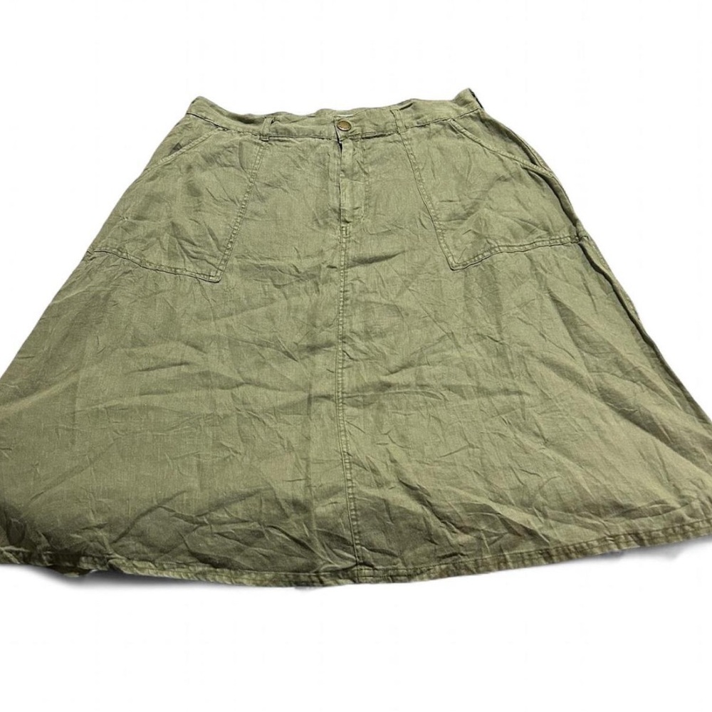 Artisan NY Sage Green 100% Linen Skirt women’s size 10